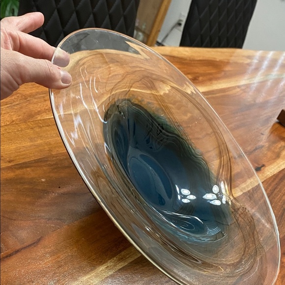 Italian Blown Glass Serving Plate Collectible Luxury Home Decor - Picture 7 of 11